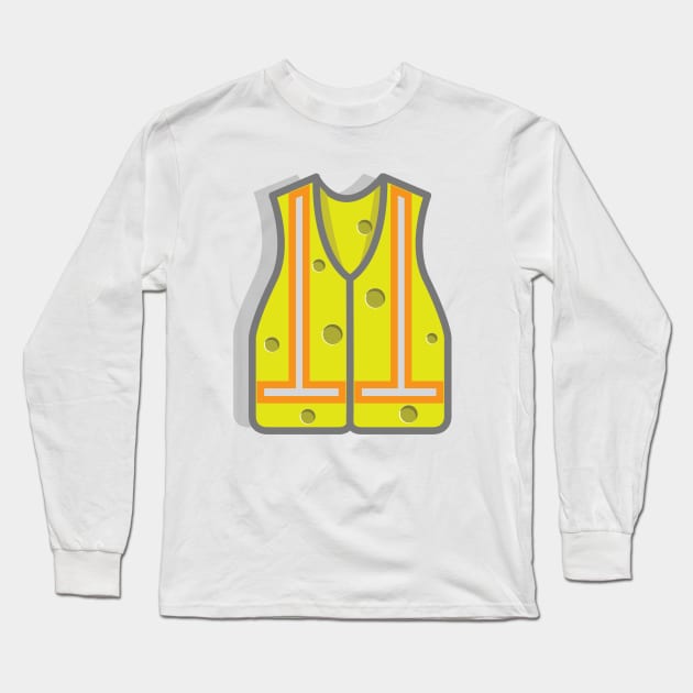 Cheesy Safety Vest Long Sleeve T-Shirt by chrayk57